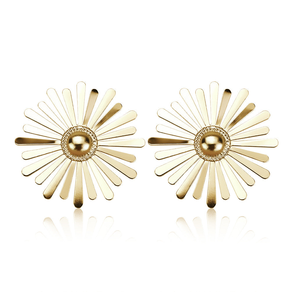 Wholesale Sunflower Bright Alloy Earrings